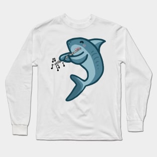 Flute Shark Long Sleeve T-Shirt